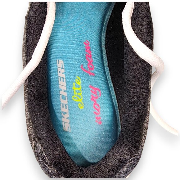 Sketchers-Women's SIZE 6- Memory Foam Elite Sneakers-Flex Elite-Black White - Picture 6 of 15